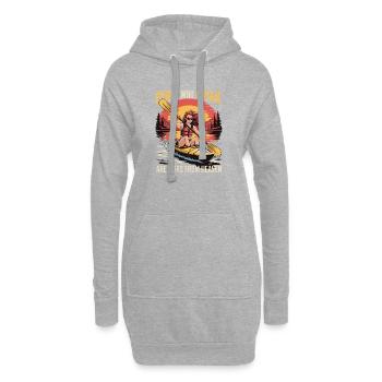 Cadeaux Girls Who Kayak Heaven Design - Sweat-shirt à capuche long Femme - gris chiné - Devant