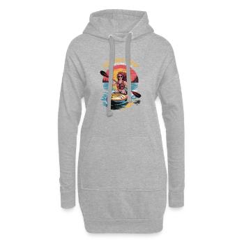Cadeaux Girls Who Kayak Heaven Design - Sweat-shirt à capuche long Femme - gris chiné - Devant