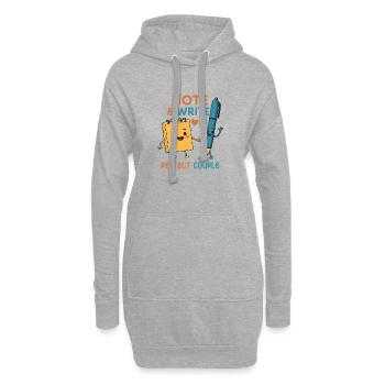 Note & Write Perfect Couple - Hoodie-Kleid - Grau meliert - Vorne