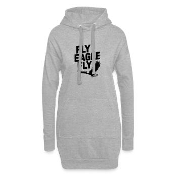 Fliege Adler Fliege - Hoodie-Kleid - Grau meliert - Vorne