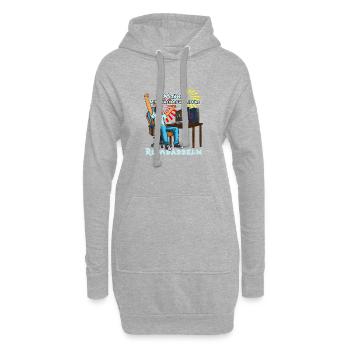 Rumdaddeln: Gaming-Lieblingsbeschäftigung - Hoodie-Kleid - Grau meliert - Vorne