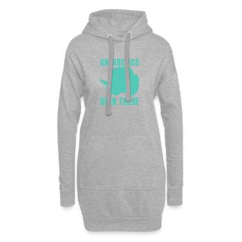 Antarktis – Schon mal da gewesen – Familienurlaub  - Hoodie-Kleid - Grau meliert - Vorne