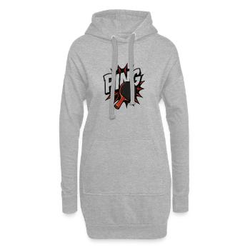 Ping Pong - Tennis de Table - Sweat-shirt à capuche long Femme - gris chiné - Devant