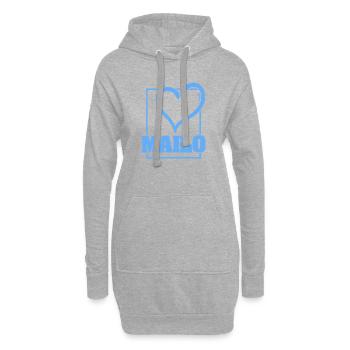 Bachelor Mailo - Sweat-shirt à capuche long Femme - gris chiné - Devant