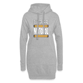 Groupe sanguin : conception du tournevis à huile moteur - Sweat-shirt à capuche long Femme - gris chiné - Devant
