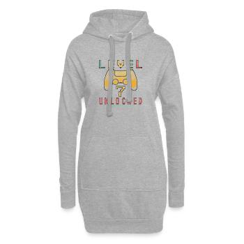 Level 7 Unlocked Limited Edition - Hoodie-Kleid - Grau meliert - Vorne