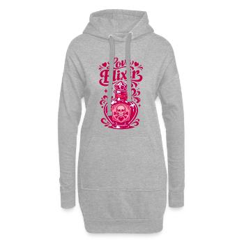 Love Elixir Heart Bottle | Valentine's Day - Hoodie Dress - heather grey - Front