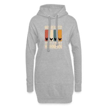 I've had enough - I'm going to my chickens - Hoodie Dress - heather grey - Front