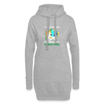 Capoeira - Hoodie-Kleid - Grau meliert - Vorne