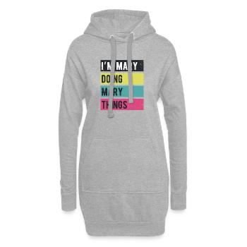 Ich bin Mary Doing Mary Things Retro Colors - Hoodie-Kleid - Grau meliert - Vorne