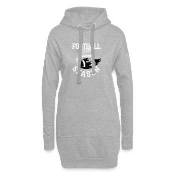 Football Is My Favorit Season Player Fan Season - Hoodie-Kleid - Grau meliert - Vorne
