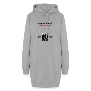 Livre d’or de mariage Rose : 10 ans de mariage - Sweat-shirt à capuche long Femme - gris chiné - Devant