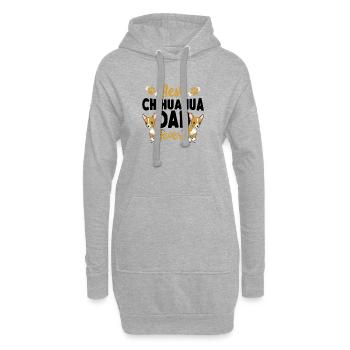 Chihuahua Chihuahueño Dad Best - Hoodie-Kleid - Grau meliert - Vorne