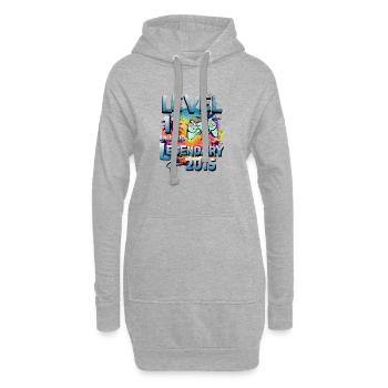 Level 11 years Unlocked since 2015 Birthday - Hoodie Dress - heather grey - Front