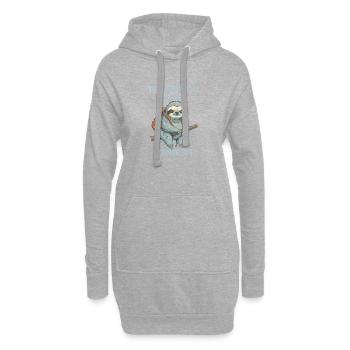 Wandering Sloth – I've had enough, I'm going hiking - Hoodie Dress - heather grey - Front