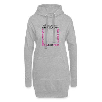 Gästebuch Einschulung 2026 Schulanfang Schulkind - Hoodie-Kleid - Grau meliert - Vorne