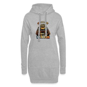 Ich hab die Schnauze voll Schildkröten Wandern - Hoodie-Kleid - Grau meliert - Vorne