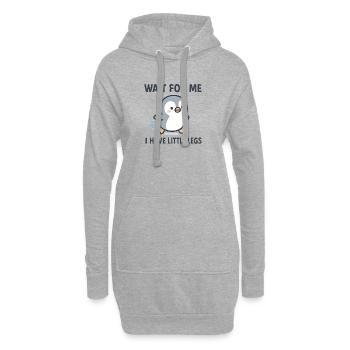 Pinguin Spruch Humor Meme Lustig Geschenkidee - Hoodie-Kleid - Grau meliert - Vorne