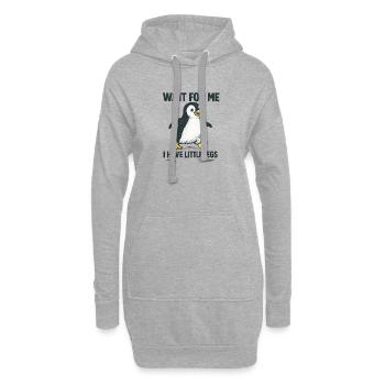 Pinguin Spruch Humor Meme Lustig Geschenkidee - Hoodie-Kleid - Grau meliert - Vorne