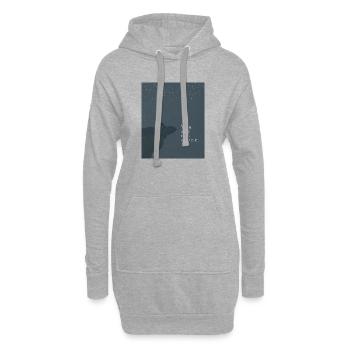 You are not alone - Hoodie-Kleid - Grau meliert - Vorne