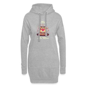 Familie freigeschaltet, ohne Cheats | Patchwork - Hoodie-Kleid - Grau meliert - Vorne
