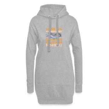 Fischer Sportfischer Angeln Angler Spruch - Hoodie-Kleid - Grau meliert - Vorne