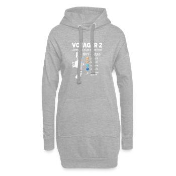 Le vaisseau spatial Voyager 2 quitte la tournée du système solaire - Sweat-shirt à capuche long Femme - gris chiné - Devant