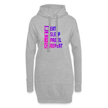 Padel love to dress up - Hoodie Dress - heather grey - Front