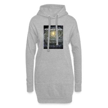 Voie Lactée - Vous êtes ici (en russe) - Sweat-shirt à capuche long Femme - gris chiné - Devant