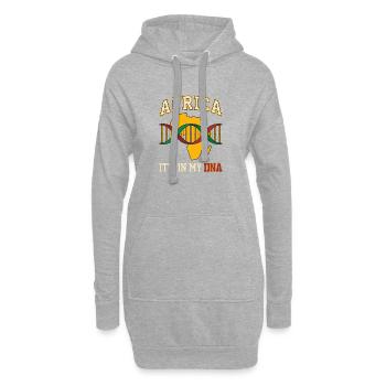 L’Afrique dans mon ADN : la fierté panafricaine - Sweat-shirt à capuche long Femme - gris chiné - Devant