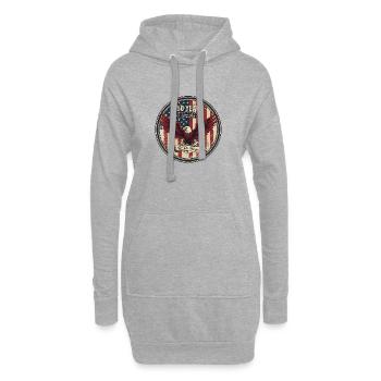Blason de l’aigle patriotique : 250 ans aux États-Unis - Sweat-shirt à capuche long Femme - gris chiné - Devant