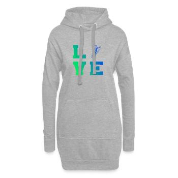 Conception vintage de handball pour hommes - Sweat-shirt à capuche long Femme - gris chiné - Devant