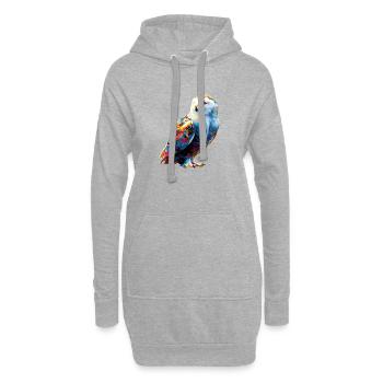 Snowy Owl White Owl Owl Owl Owl Snow Owl - Hoodie Dress - heather grey - Front