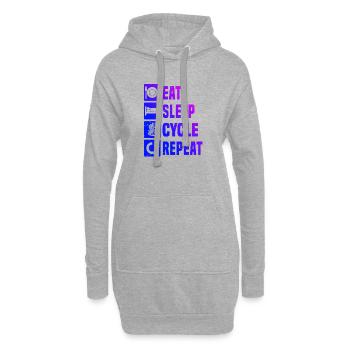 Roadbike Vibes für Rennrad - Hoodie-Kleid - Grau meliert - Vorne