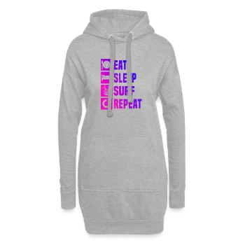 Windsurfing Fans aufgepasst schlichtes Statement - Hoodie-Kleid - Grau meliert - Vorne