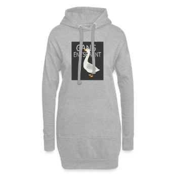 Goose Relaxed – Design Humoristic Relax - Sweat-shirt à capuche long Femme - gris chiné - Devant
