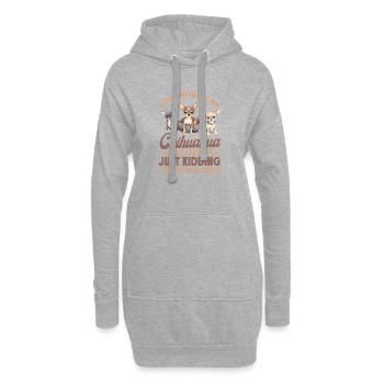 Chihuahua Chihuahueño Un jour - Sweat-shirt à capuche long Femme - gris chiné - Devant