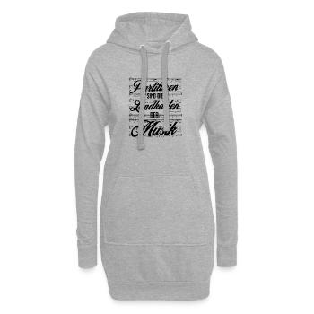 Musiker - Partituren sind die Landkarten der Musik - Hoodie-Kleid - Grau meliert - Vorne