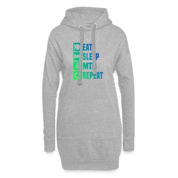 Un motif réservé au VTT - Sweat-shirt à capuche long Femme - gris chiné - Devant