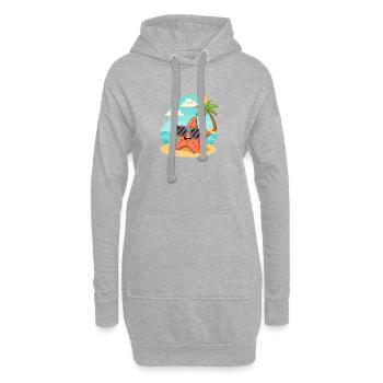 Divertissement de la plage de Sonnenstern - Sweat-shirt à capuche long Femme - gris chiné - Devant