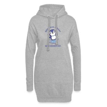 Penguin Moin Digga Conception de la glace très fine - Sweat-shirt à capuche long Femme - gris chiné - Devant