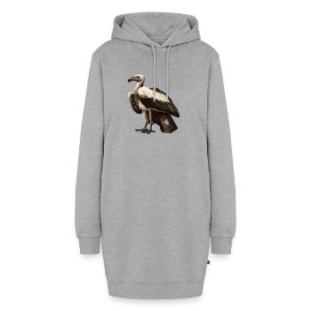 Vautour - Sweat-shirt à capuche long Femme - gris chiné - Devant