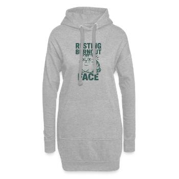 Resting Burnout Face | Sarkasmus - Hoodie-Kleid - Grau meliert - Vorne