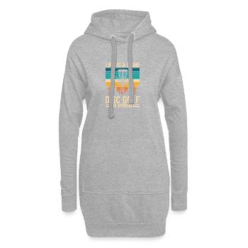 Disc Golf – Das Leben ist ein Spiel Discgolf ist ernst - Hoodie-Kleid - Grau meliert - Vorne