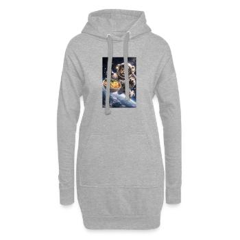 Astrounauten Chats Cosmonautes Chats Drôles - Sweat-shirt à capuche long Femme - gris chiné - Devant