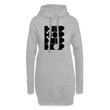 Hip-Hop-Mut typografisches Logodesign - Hoodie-Kleid - Grau meliert - Vorne