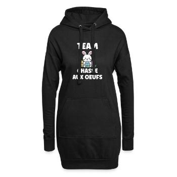 Eiersuche - Hoodie-Kleid - Schwarz - Vorne