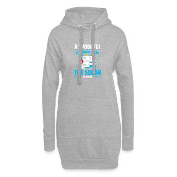 Diabète de type 1 - Sweat-shirt à capuche long Femme - gris chiné - Devant