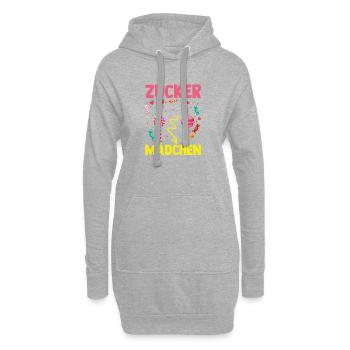 Sweets Sweet Tooth Cute Girl - Hoodie Dress - heather grey - Front