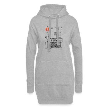 Boutique de vélos de Tokyo - Sweat-shirt à capuche long Femme - gris chiné - Devant